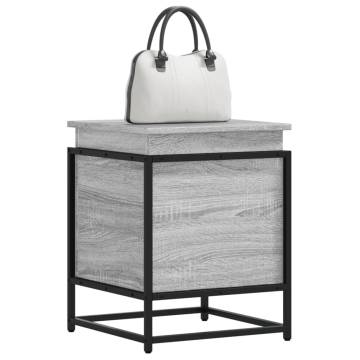 Storage Box with Lid Grey Sonoma - Stylish & Durable 40x40 cm