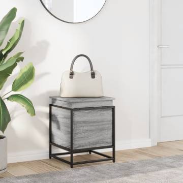 Storage Box with Lid Grey Sonoma - Stylish & Durable 40x40 cm