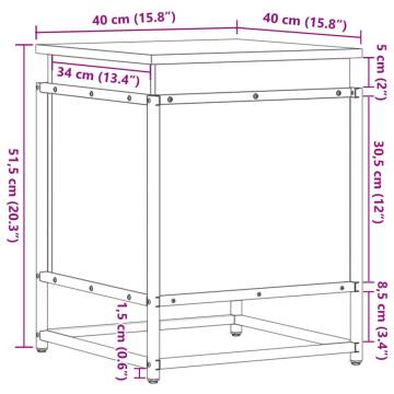 Storage Box with Lid Grey Sonoma - Stylish & Durable 40x40 cm