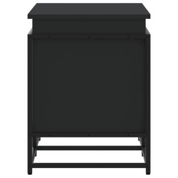 Storage Box with Lid - Black 80x40x51.5 cm - Hipomarket