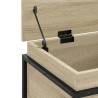 Sonoma Oak Storage Box with Lid - Engineered Wood - 80x40 cm