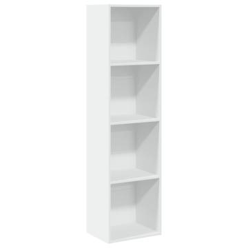 Stylish White Bookcase 40x30x152 cm - Engineered Wood