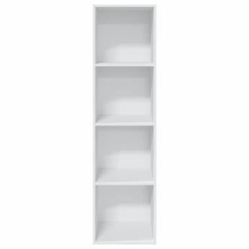 Stylish White Bookcase 40x30x152 cm - Engineered Wood