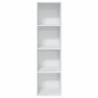 Stylish White Bookcase 40x30x152 cm - Engineered Wood