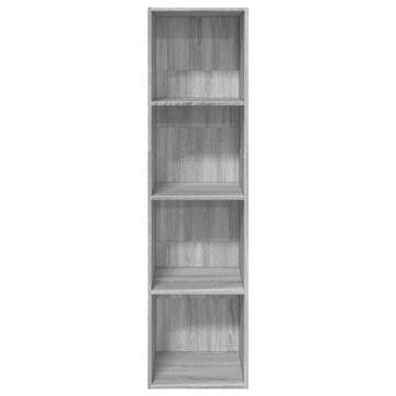 Grey Sonoma Bookcase - Stylish Engineered Wood Storage