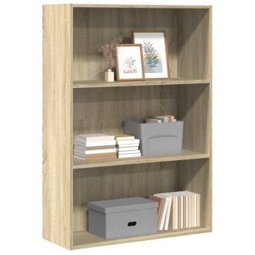 Sonoma Oak Bookcase 80x30x114 cm - Stylish Storage Solution