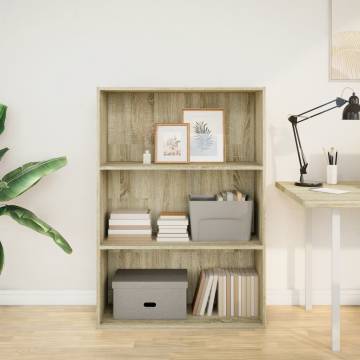 Sonoma Oak Bookcase 80x30x114 cm - Stylish Storage Solution