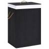 Bamboo Laundry Basket Black Colour black Size 40 x 30 x 60 cm Quantity in Package 1 