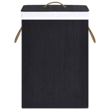 Bamboo Laundry Basket Black | Stylish & Functional Storage