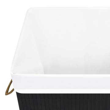 Bamboo Laundry Basket Black | Stylish & Functional Storage