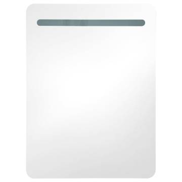 LED Bathroom Mirror Cabinet Grey 60x11x80 cm | Hipomarket