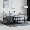 Metal Bed Frame with Headboard and Footboard Black 120x200 cm Colour black Size 120 x 200 cm Model with headboard & footboard 