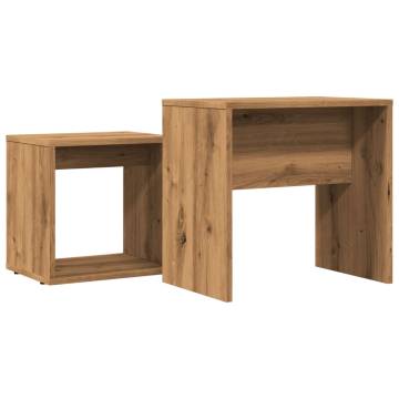 Nesting Coffee Tables 2 pcs Artisan Oak | Stylish & Space-Saving