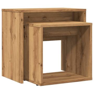 Nesting Coffee Tables 2 pcs Artisan Oak | Stylish & Space-Saving