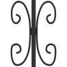 Black Garden Fence with Spear Top - 222 cm Steel Panel