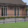  Garden Fence with Spear Top Black 222 cm Powder-coated Steel Quantity in Package 1 Length 222 cm 