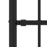 Garden Fence with Spear Top Black - 222 cm Powder-coated Steel