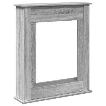 Fireplace Surround Grey Sonoma 75x20x87.5 cm Engineered Wood