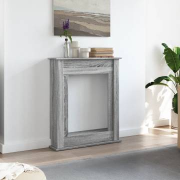 Fireplace Surround Grey Sonoma 75x20x87.5 cm Engineered Wood