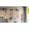 Garden Tool Storage Racks (2 pcs) - Wall Mounted Black Steel