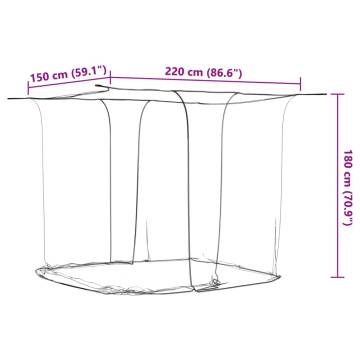 Hanging Mosquito Net 156 Mesh White - 220x150x180 cm