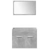 4 Piece Bathroom Furniture Set - Concrete Grey | Hipo Market