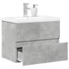  2 Piece Bathroom Furniture Set Concrete Grey Engineered Wood Colour concrete grey Size 60 x 38.5 x 45 cm Model without faucet Number of 1 