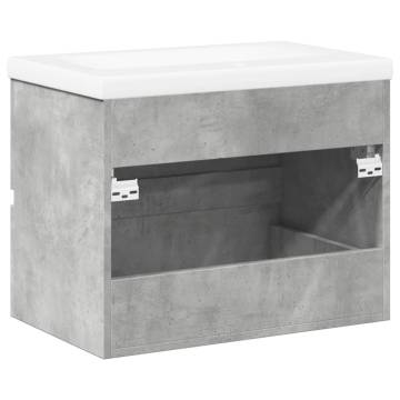 2 Piece Bathroom Furniture Set in Concrete Grey - Stylish & Durable