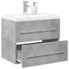  2 Piece Bathroom Furniture Set Concrete Grey Engineered Wood Colour concrete grey Size 60 x 38.5 x 48 cm Number of 1 