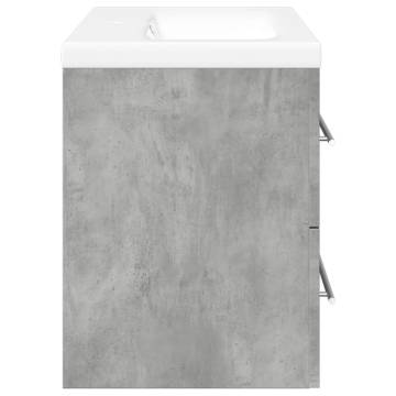 2 Piece Concrete Grey Bathroom Furniture Set | HipoMarket