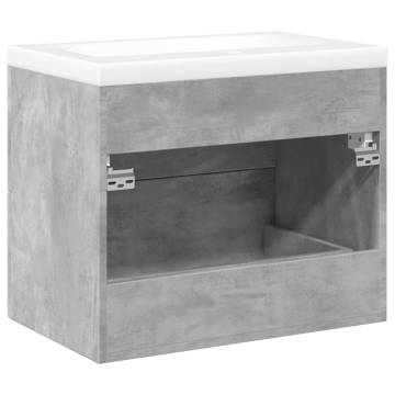 2 Piece Concrete Grey Bathroom Furniture Set | HipoMarket