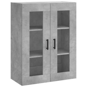 Elegant Highboard in Concrete Grey - 69.5x34x180 cm