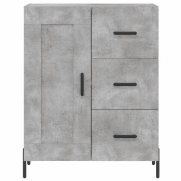 Elegant Highboard in Concrete Grey - 69.5x34x180 cm