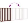 Foldable Dog Gate - 3 Panels Brown Poplar Wood - 150 cm