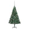 Artificial Pre-lit Christmas Tree with Ball Set - 150 cm Green