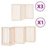 Foldable Dog Gate with Door - 15 Panels, 750 cm Poplar Wood