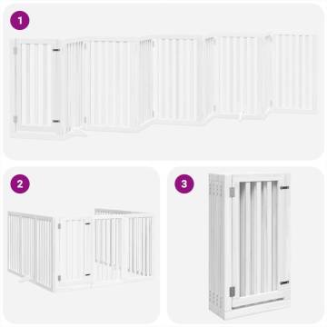 Foldable Dog Gate with Door - 9 Panels, 450cm | HipoMarket