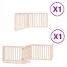 Foldable Dog Gate with Door - 6 Panels, 480 cm Poplar Wood