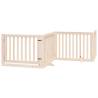 Foldable Dog Gate with Door - 6 Panels, 480 cm Poplar Wood