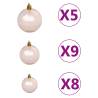 Artificial Pre-lit Christmas Tree with Ball Set - 150 cm Green