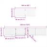 Foldable Dog Gate with Door - 10 Panels Poplar Wood 800cm