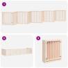 Foldable Dog Gate with Door - 800 cm Poplar Wood Panels