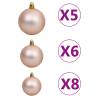 Artificial Pre-lit Christmas Tree with Ball Set - 150 cm Green