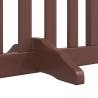 Foldable Dog Gate with Door - 960 cm Brown Poplar Wood