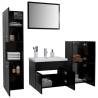 Stylish Bathroom Furniture Set in Black - Engineered Wood