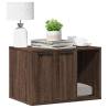  Cat Litter Box Enclosure Brown Oak 60x40x40 cm Engineered Wood Colour brown oak Size 60 x 40 x 40 cm 