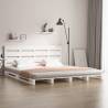  Bed Frame without Mattress White 180x200 cm Super King Solid Wood Pine Colour white Size 180 x 200 cm 