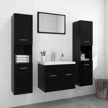 Stylish Black Bathroom Furniture Set | Hipomarket UK