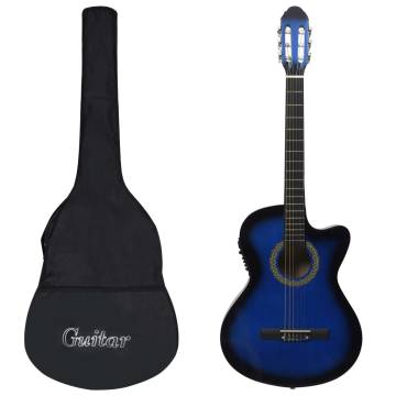 12 Piece Western Guitar Set with Equalizer - Blue | Hipomarket