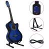 12 Piece Western Guitar Set with Equalizer - Blue | Hipomarket